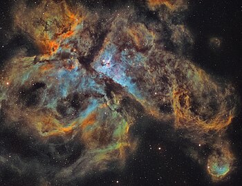 Carina Nebula in narrowband Ivan Bok 7.500 out of 10, sd 2.673