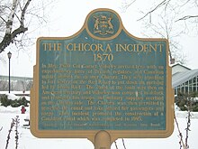 Ontario Heritage Trust plaque The Chicora incident.JPG