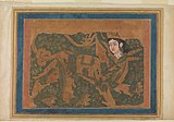 Buraq - mythical creature, composite painting, with a human head on composite creature, 1660-80, Metropolitan Museum of Art