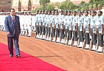 Thumbnail for File:The President of Tajikistan, Mr. Emomali Rahmonov inspecting the guard of honour at Rashtrapati Bhavan, in New Delhi on August 07, 2006.jpg