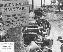 CB Navy Yard Bougainville with the Seabee Expression The Seabee expression.jpg