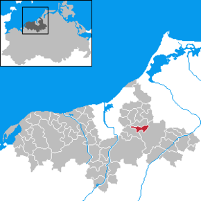 Lage von Thulendorf im Landkreis Bad Doberan