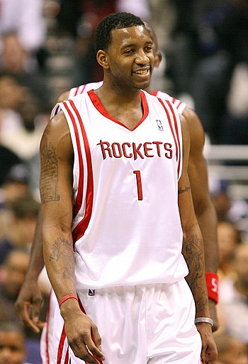 Tracy McGrady playing against the Washington W...