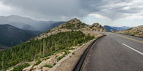 Udsigt over Trail Ridge Road i august 2011.