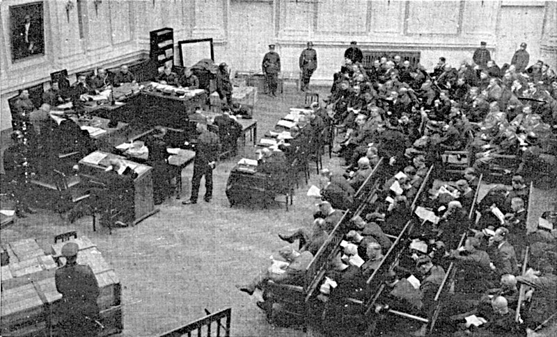 File:Trial of the Nazis of the Klaipėda Region – priest Theodor Freiherr von Sass, veterinarian Ernst Neumann, and others in Kaunas, 1935.jpg