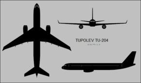 Dreiseitenriss Tu-204