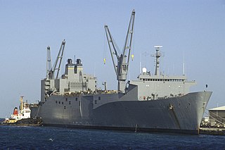 SS <i>Denebola</i> (T-AKR-289) US Navy Algol class cargo ship launched 1973