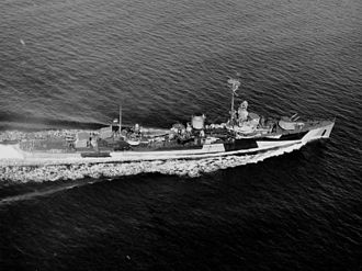 Davis underway after her modernization in 1944-1945. USS Davis (DD-395) underway c1945.jpg