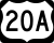 Marqueur US Route 20A