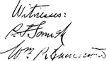 Witnesses signatures