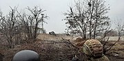 Pasukan Ukraina menyerang tank Rusia di Mariupol saat invasi Rusia ke Ukraina 2022