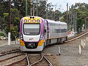 A V/Line VLocity arriving at Traralgon