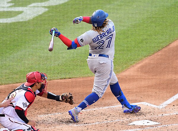 Guerrero batting in 2020