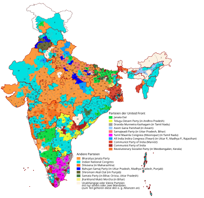 Parlamentswahl In Indien 1996: Vorgeschichte, Wahlmodus und Wahlablauf, Ergebnisse