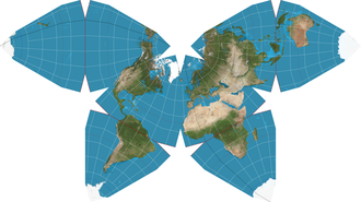 Waterman projection centered on Atlantic, with Antarctica divided Waterman projection.png
