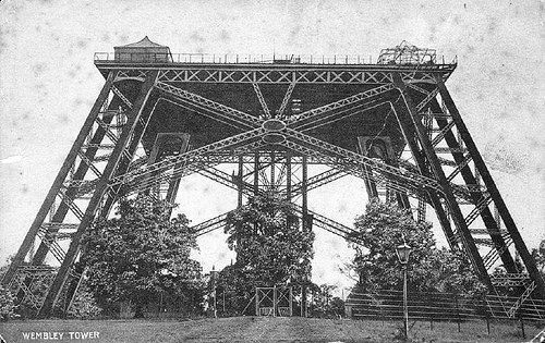 The first and only completed stage of Watkin's Wembley Tower (c.1900)