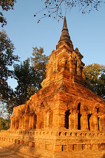 Wat Pa Sak Buddhist temple in Chiang Rai province, Thailand