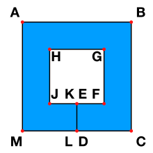 The polygonal boundary of a topological disk Weakly simple polygon.svg