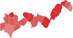 West Virginia 2nd District 2020 Election Results by County.svg