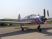 Як-18Т УВАУ ГА, новой, 36 серии на авиасалоне МАКС-2007.