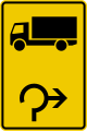 Zeichen 442-24 Vorwegweiser für Lastkraftwagen, im Kreisverkehr rechts