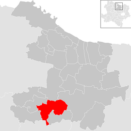 Poloha obce Ziersdorf v okrese Hollabrunn (klikacia mapa)