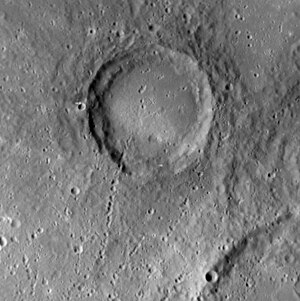 MESSENGER NAC image, showing Zmija Facula within the crater near center Zmija Facula EN1016120785M.jpg
