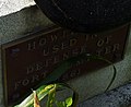 "HOWITZER USED IN THE DEFENSE OF FORT SUMPTER (misspelling of FORT SUMTER) 1861" plaque detail, from- Spanish American War monument, Portland (2014) - 5 (cropped).jpg