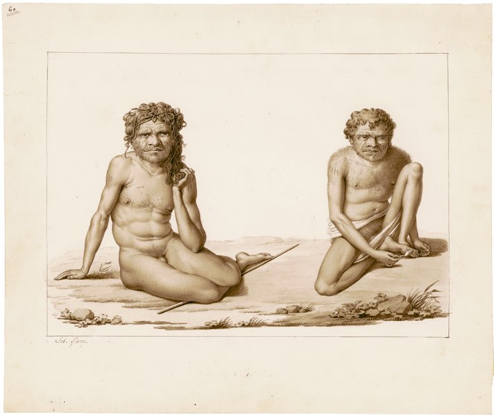 File:'Hara-o & Karadra' in Drawings and etchings of Nepean and Springwood Aboriginal men by and after Alphonse Pellion, 1819 a346007u.tif