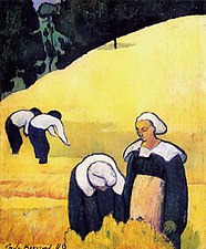 La Moisson d’un champ de blé (1888), 55 x 46 Paris, musée d'Orsay.