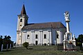 Röm.-kath. Kirche Szent Márton püspök und Szentháromság-Säule