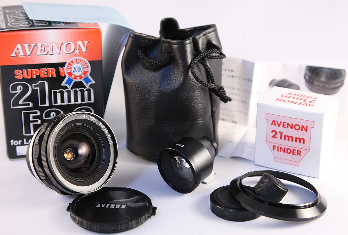 File:0205 Avenon 21mm f2.8 lens with finder box set (5255029530