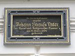 Johann Strauss father - memorial plaque
