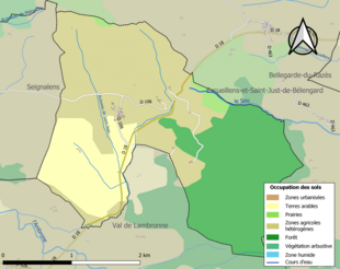 Mappa a colori che mostra l'uso del suolo.