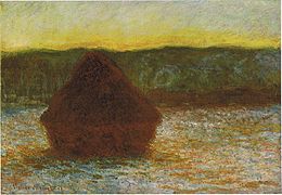 Wheatstack (Thaw, Sunset), 1890-91. óleo sobre lienzo. Instituto de Arte de Chicago.