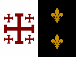 13th Century Lusignan Flag Kyrenia Cyprus.gif