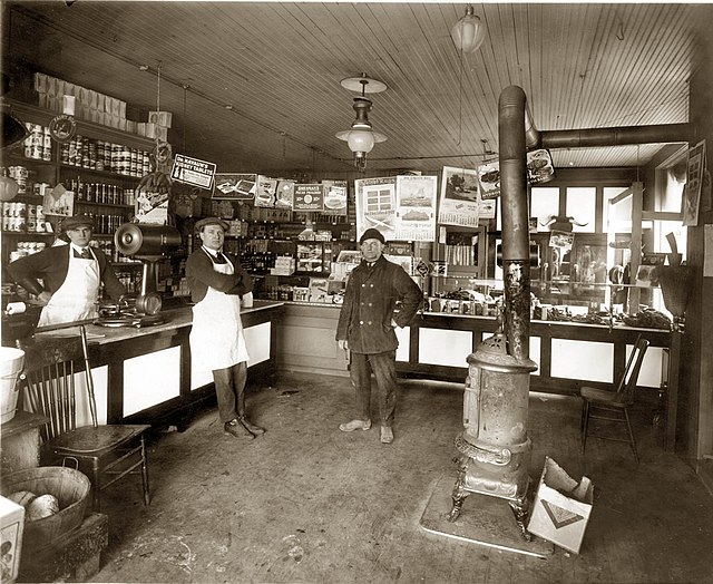 Polish-American grocery, 1922, Detroit, Michigan