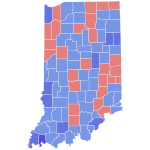 1936 Indiana gubernatorial election results map by county.svg