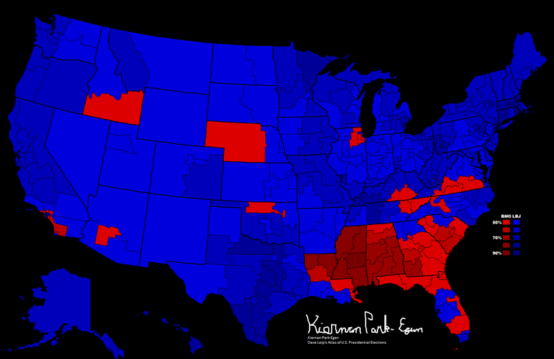 File:1964 Presidential Election, Results by Congressional District.png