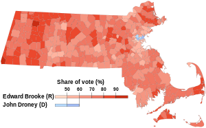 1972 United States Senate election in Massachusetts results map by municipality.svg
