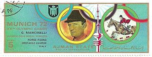 1972 stamp of Ajman Graziano Mancinelli.jpg