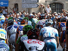 2006 Tour de France stage held in Tarbes with a large turn out