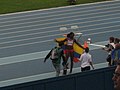 Olympic Champion Caterine Ibargüen celebrating her first world title at the 2013 World Championships in Athletics in Moscow.
