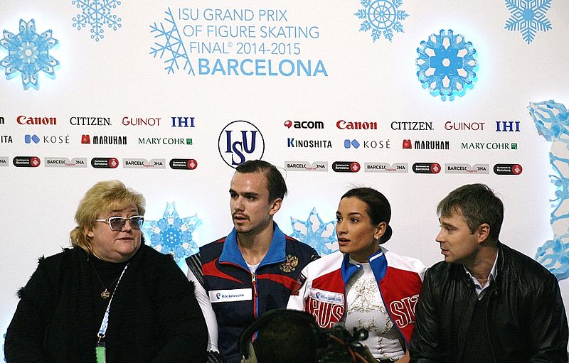 File:2014 Grand Prix of Figure Skating Final Ksenia Stolbova Fedor Klimov Nina Mozer Vladislav Zhovnirski IMG 2367.JPG