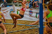 Deutsch: Beach Handball Champions Cup 2018 in Catania (ITA); Tag 3: 3. November – Frauen, Überkreuz-Platzierungsspiel 9-16: Beach Bazis Schleissheim (GER) - London Angels Handball Club (GBR) 2:0 (20:6, 28:9) English: 2018 Beach Handball Champions Cup in Catania (ITA; Day 3: 3 November – Women's Placement Match Cross Matches 9-16: Beach Bazis Schleissheim (GER) - London Angels Handball Club (GBR) 2:0 (20:6, 28:9)