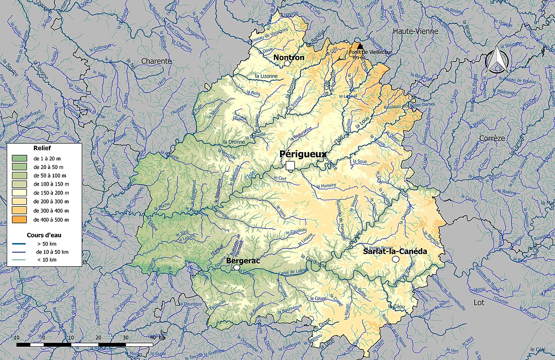 Liste des cours d'eau de la Dordogne