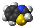 Ruimtevullend model van het 2H-1,4-benzothiazinemolecuul