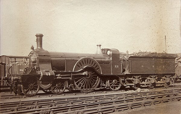 A GNR Stirling Single express locomotive of the late 19th century