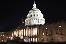 Flag at the Capitol at half-staff on January 12 in honor of Sicknick 59th Presidential Inauguration support (50838573517).jpg