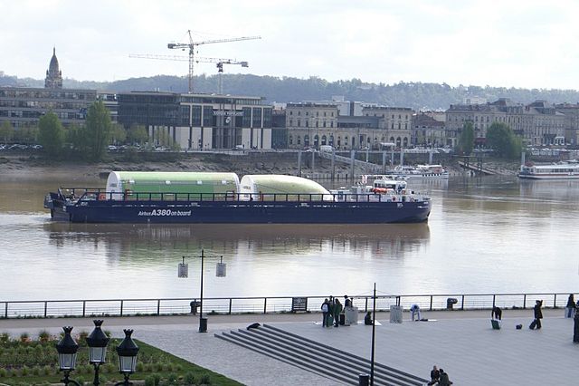 A380 components on a barge